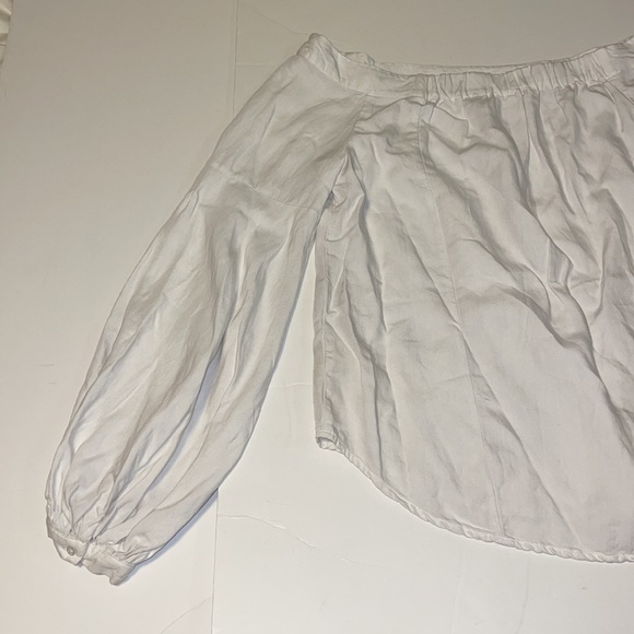 Anthropologie Floreat White Linen Blend Boho Top - Women’s Size 10 - Picture 5 of 10